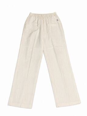 The Season Ticket Women’s Medium Cream Ivory Pull-On Wide Leg Pants